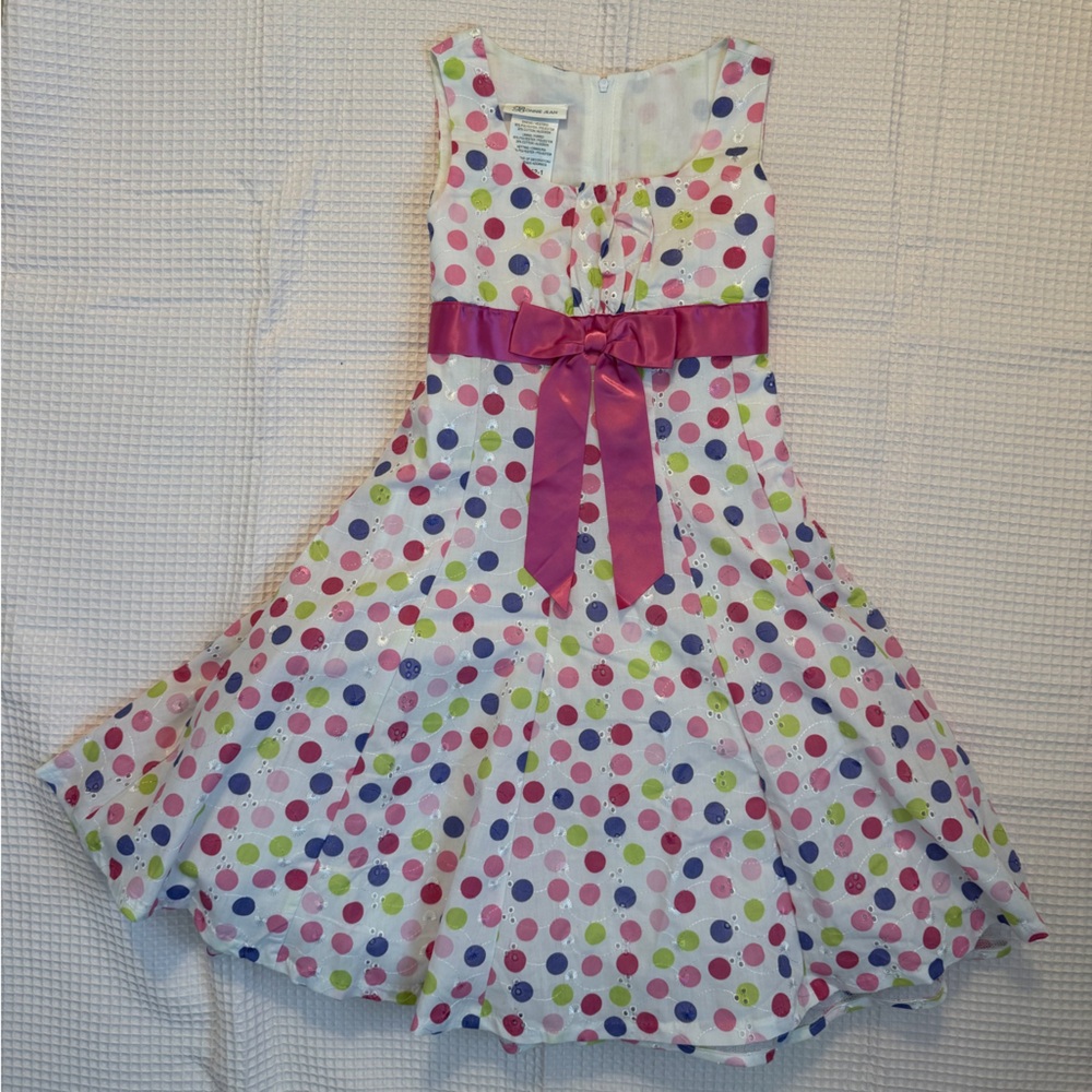 Bonnie Jean Multicolor Polka Dot Dress